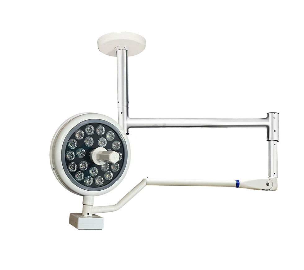 Miniature : High-resolution image of a Ceiling LED OT Light, showcasing its modern, ceiling-mounted design and advanced LED lighting, engineered to deliver uniform, shadow-free illumination for enhanced visibility and precision during surgeries.