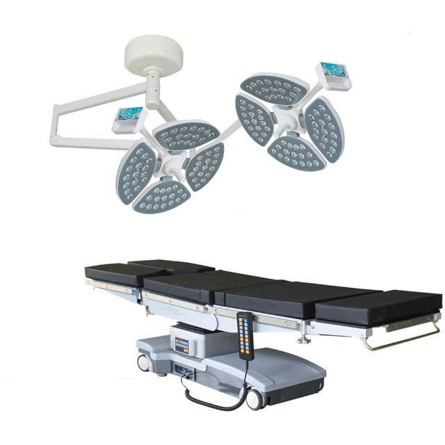 Thumbnail: Detailed image of a Double Dome LED OT Light, showcasing its two-dome structure and adjustable brightness settings, designed to provide comprehensive, shadow-free illumination for improved accuracy and clarity in the operating room.