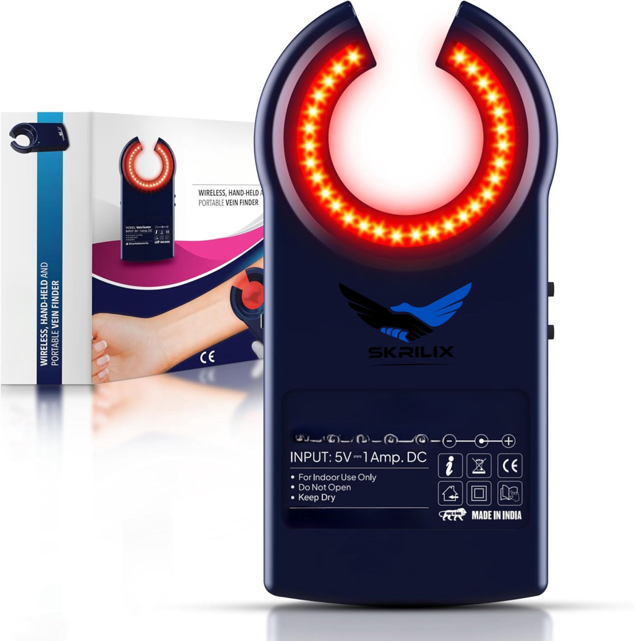 LED Infrared Vein Finder Glasses for Iv Access Phlebotomy Light for Docter,Nurse