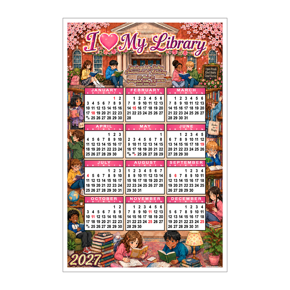 ILove My Library Wall Calendar