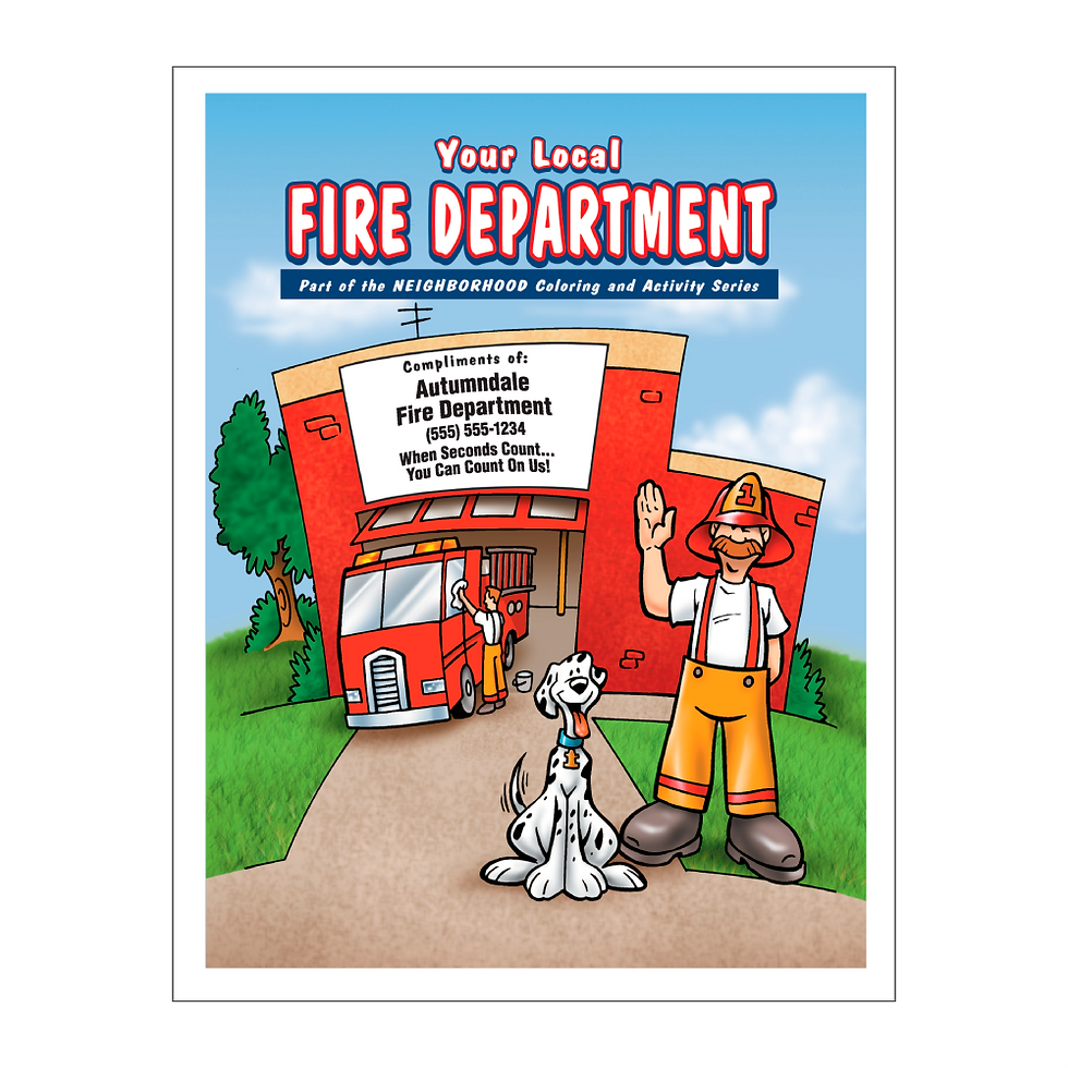 Fire Department Coloring Book