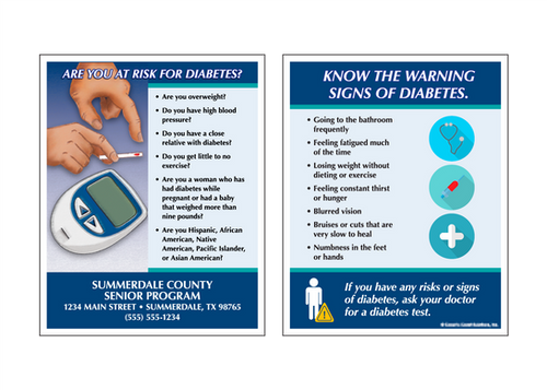 Diabetes Risks & Signs Info Card/Panel | Modern Marketing