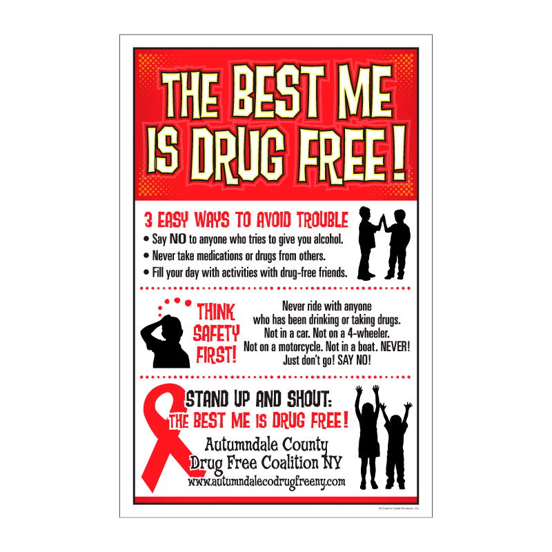 The Best Me Is Drug Free Poster