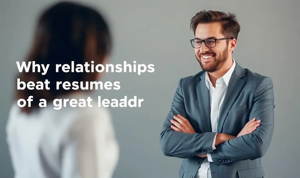 Why Relationships Beat Resumes in the Making of a Great Leader