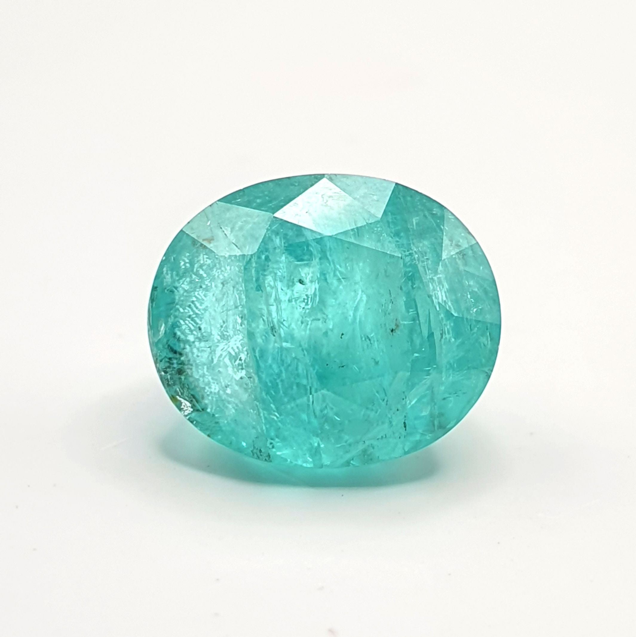 7.17 ct Natural Paraiba Tourmaline 12.5 x 10.3 Neon Blue oval cut From Mozambiqu