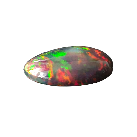 Miniature : 10.84 ct Natural Opal black with amazing playoff color oval loose gemston