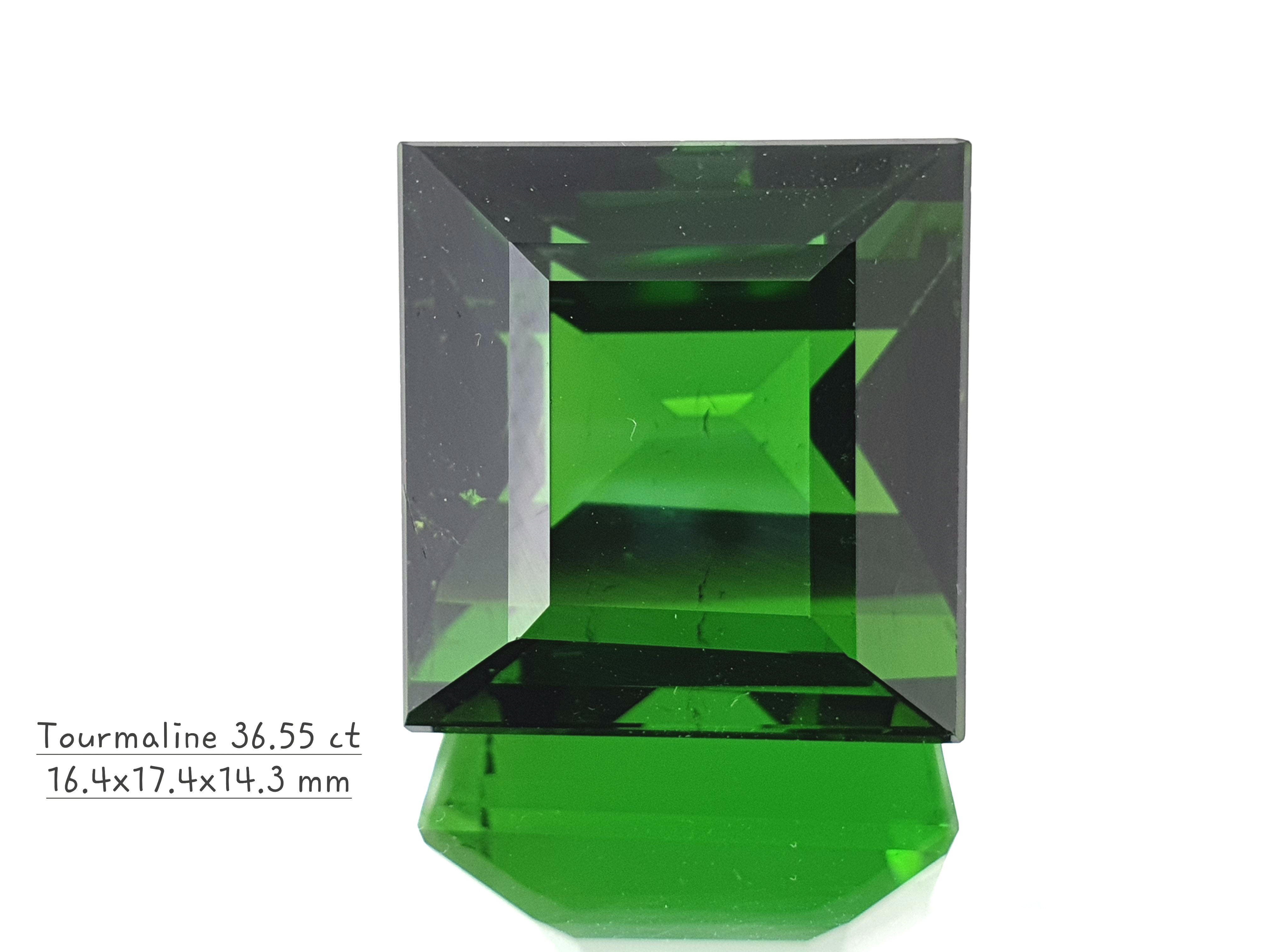 36.55 carat Natural Green Tourmaline
Octagon no heat gemstone