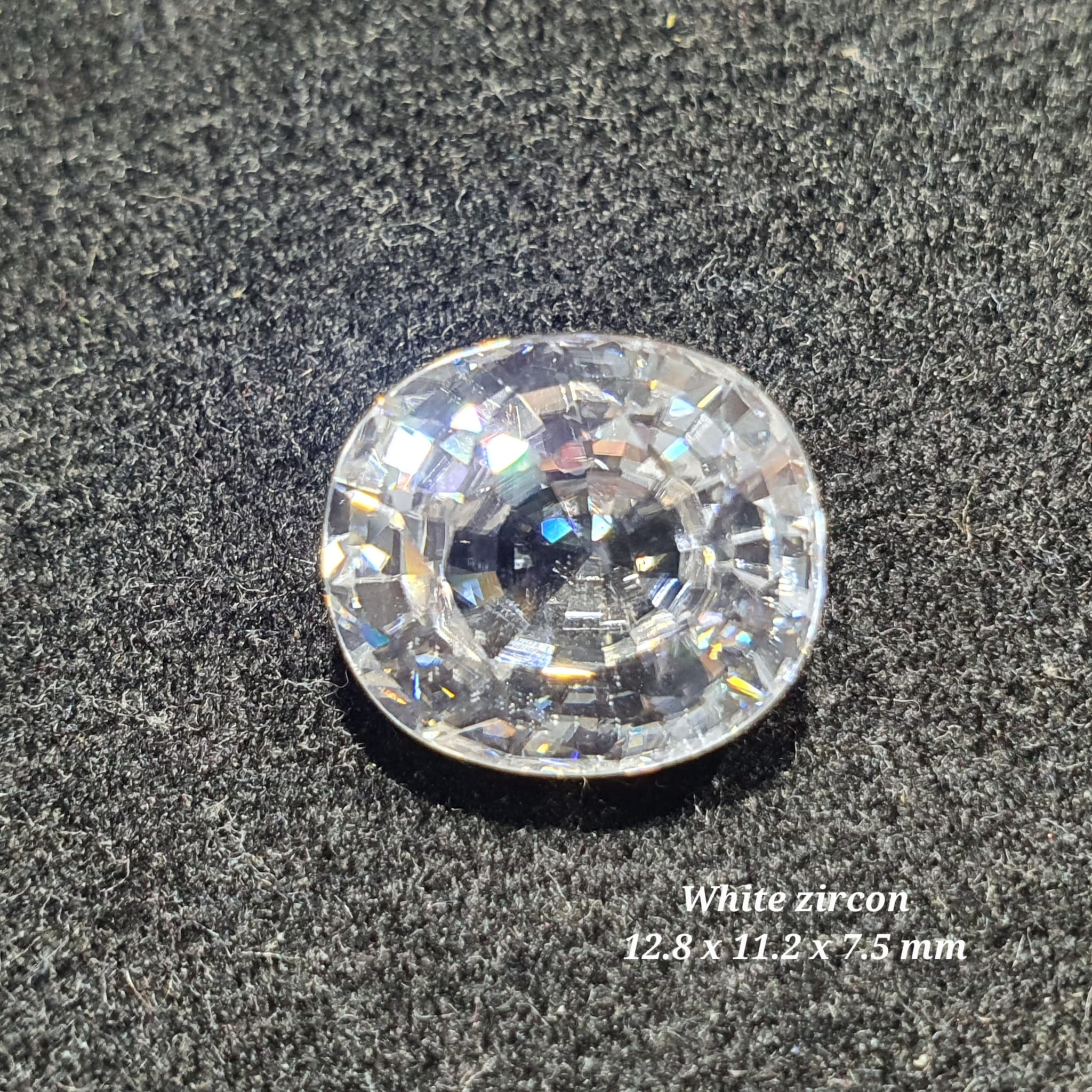 11.18 ct Natural Zircon pure white cushion oval mix loose gemstone for luxury ri