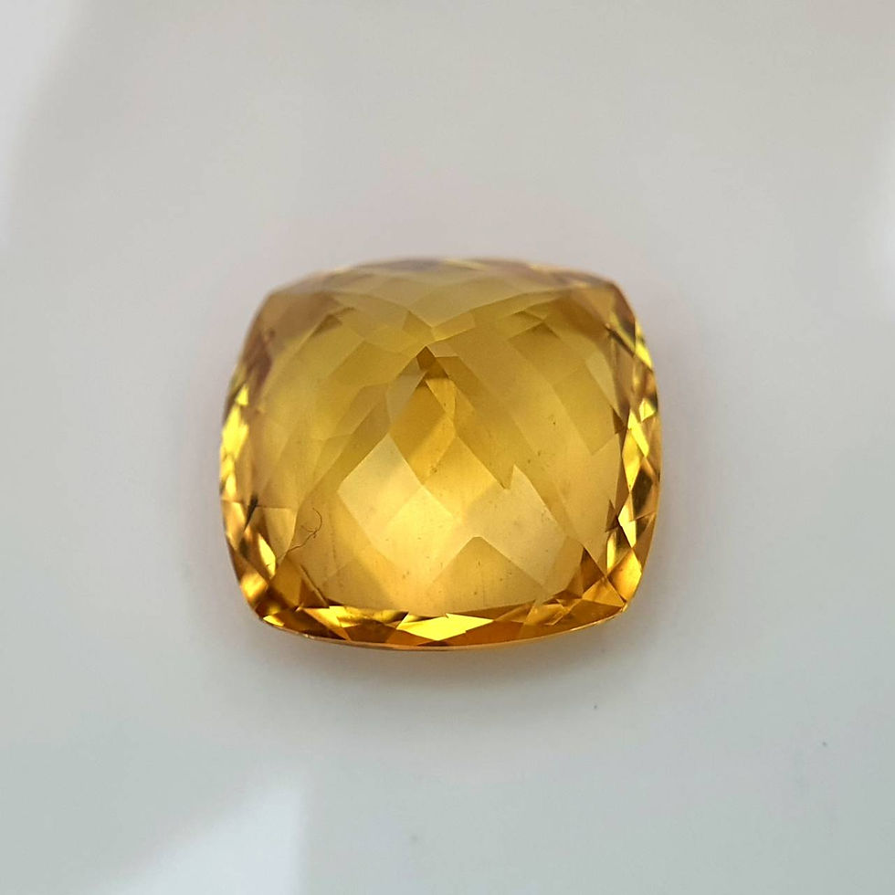 Imej kecil: 8.57 ct Natural Beryl golden color cushion cut gemstone