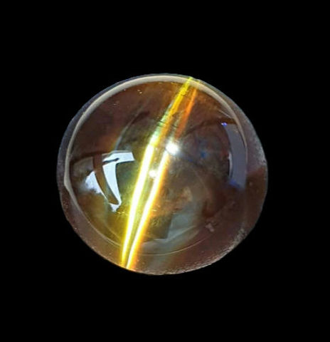 תמונה ממוזערת: 12.7 ct GRS certified Natural Milk and Honey Cats Eye Chrysoberyl from Sri Lanka