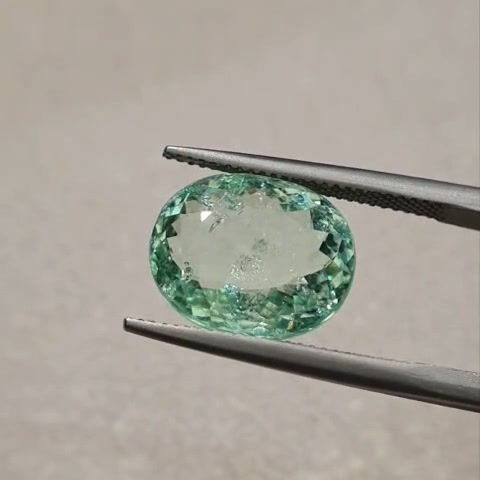 Miniatura: 11.11 ct Natural Paraiba color Tourmaline cushion cut gemstone