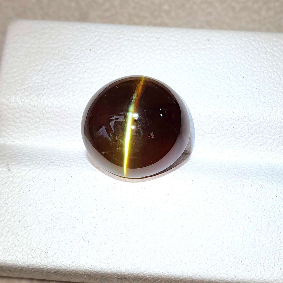 섬네일: 12.7 ct GRS certified Natural Milk and Honey Cats Eye Chrysoberyl from Sri Lanka