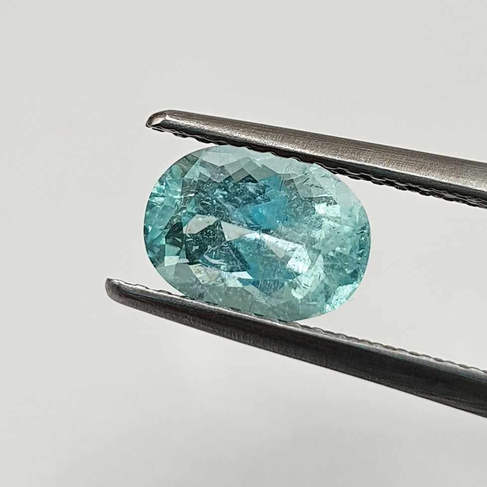 サムネイル： 1.38 ct Natural Paraiba Tourmaline oval cut loose gemstone from Mozambiq