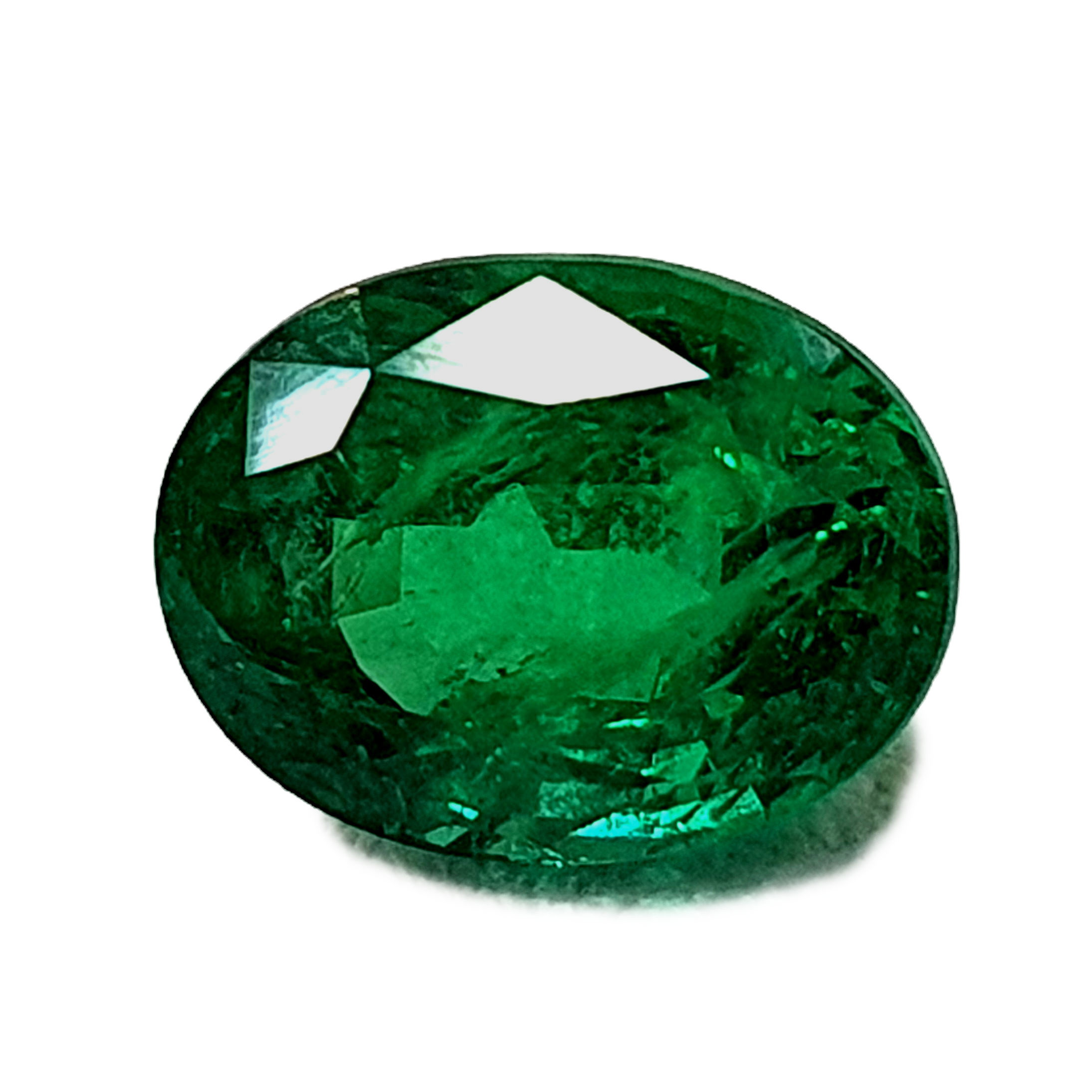 Natural vivid green 2.90 ct Ethiopean emerald for sale - certified gemstone for engagement ring