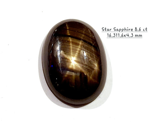 Buy Natural black star sapphire 8.6 ct from Thailand Online | alifgems