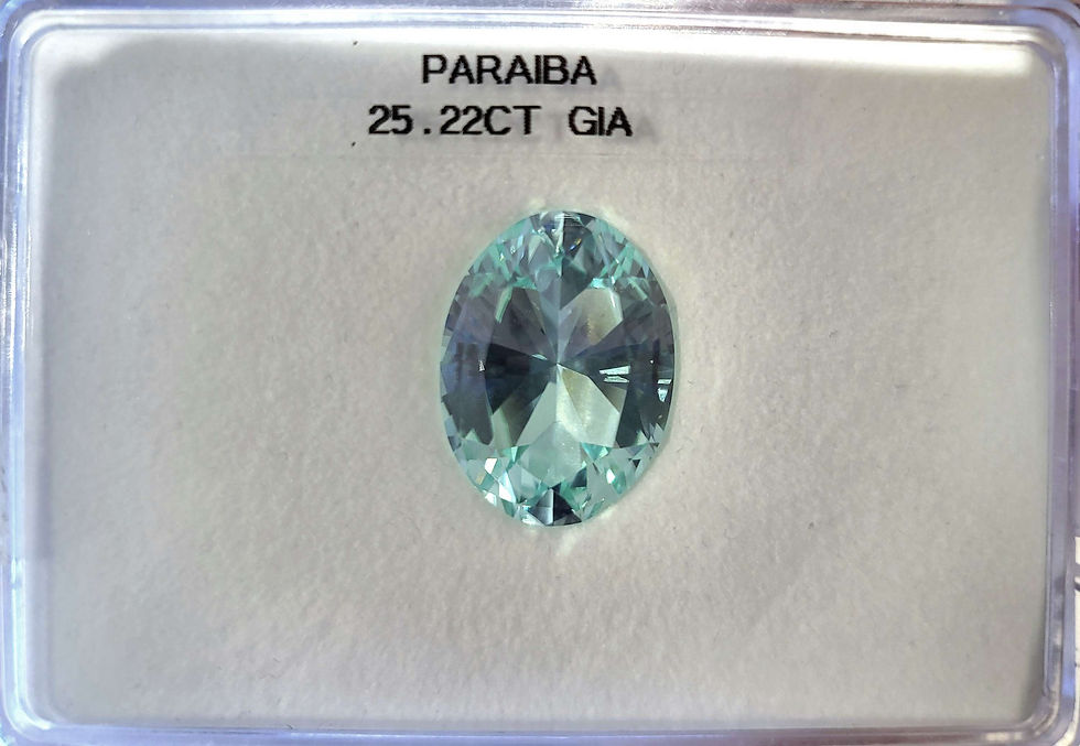 Thumbnail: GIA Certified 25 carat Natural Paraiba Tourmaline oval  gemstone