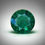 Miniature : 4.19 ct GIA Certified Zambian Emerald – Vivid Bluish Green, Round Cut, Minor