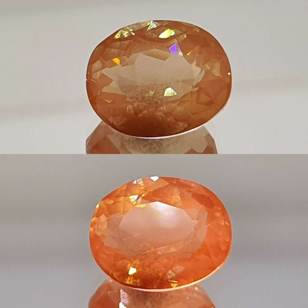 Natural color change Andesine 2.05 cts from Africa