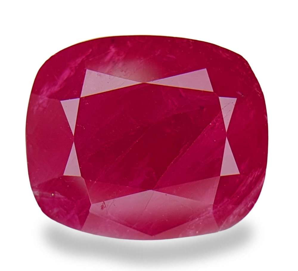 Unheated Natural Ruby Red color cushion 3.97 ct - 9.9x8.4 mm Loose Gemstone