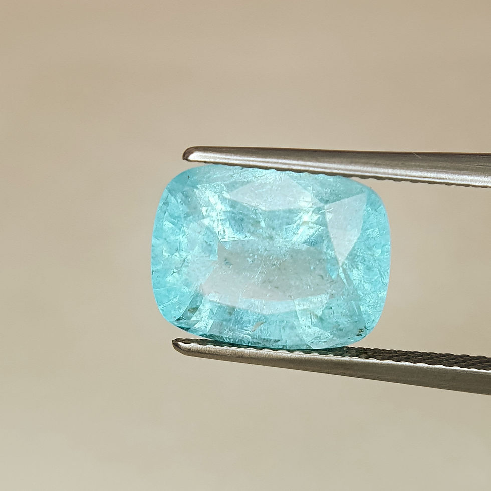 Miniatura: 6.5 Natural Paraiba Tourmaline cushion cut loose gemstone from Mozam