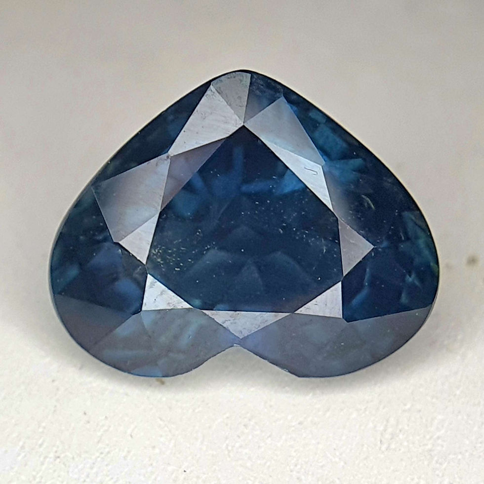 ภาพขนาดย่อ: 3.05 Certified Natural Blue Sapphire Heart cut from Thailand