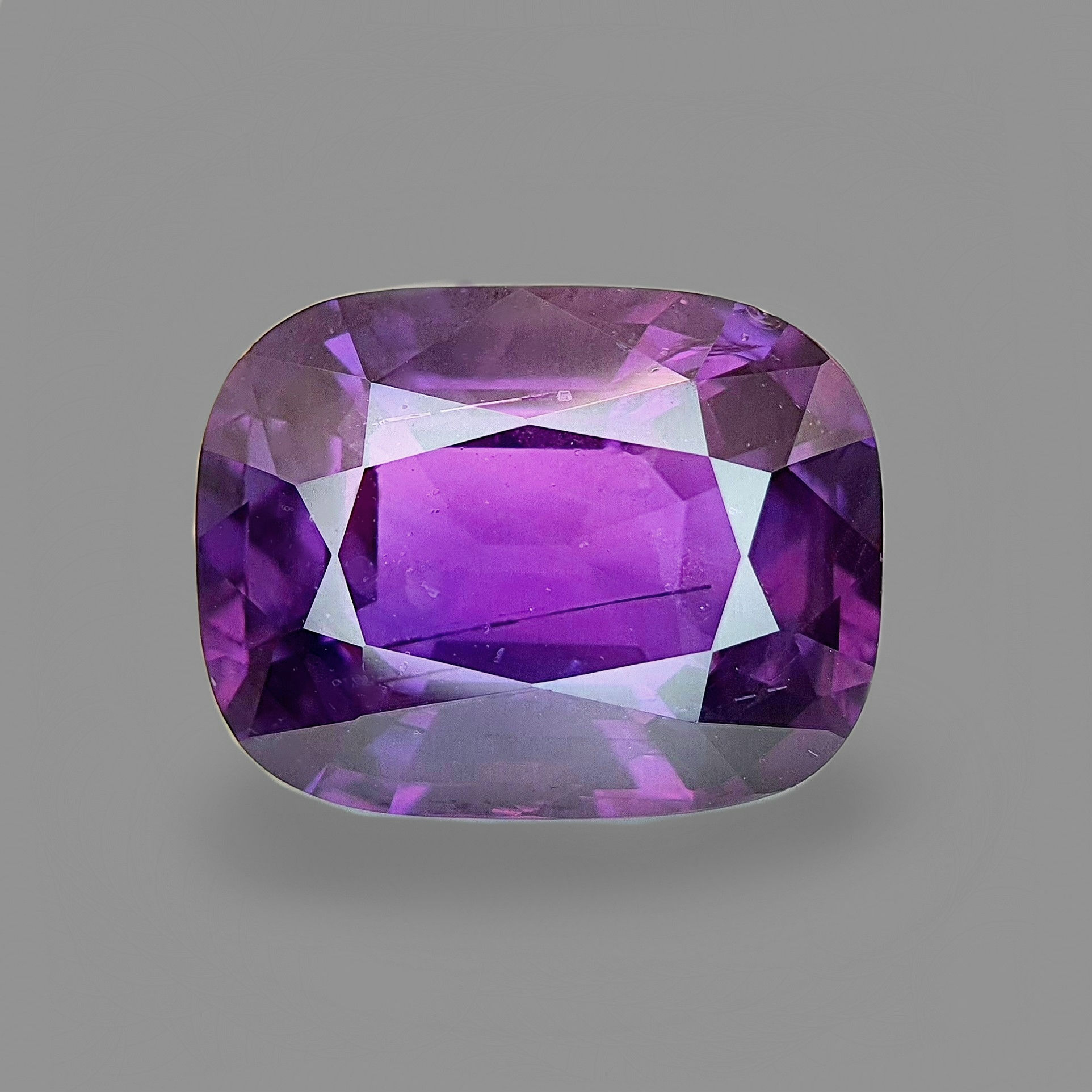 11.17 cts GRS certified Unheated purple Sapphire Sri Lanka cushion cut sapphire