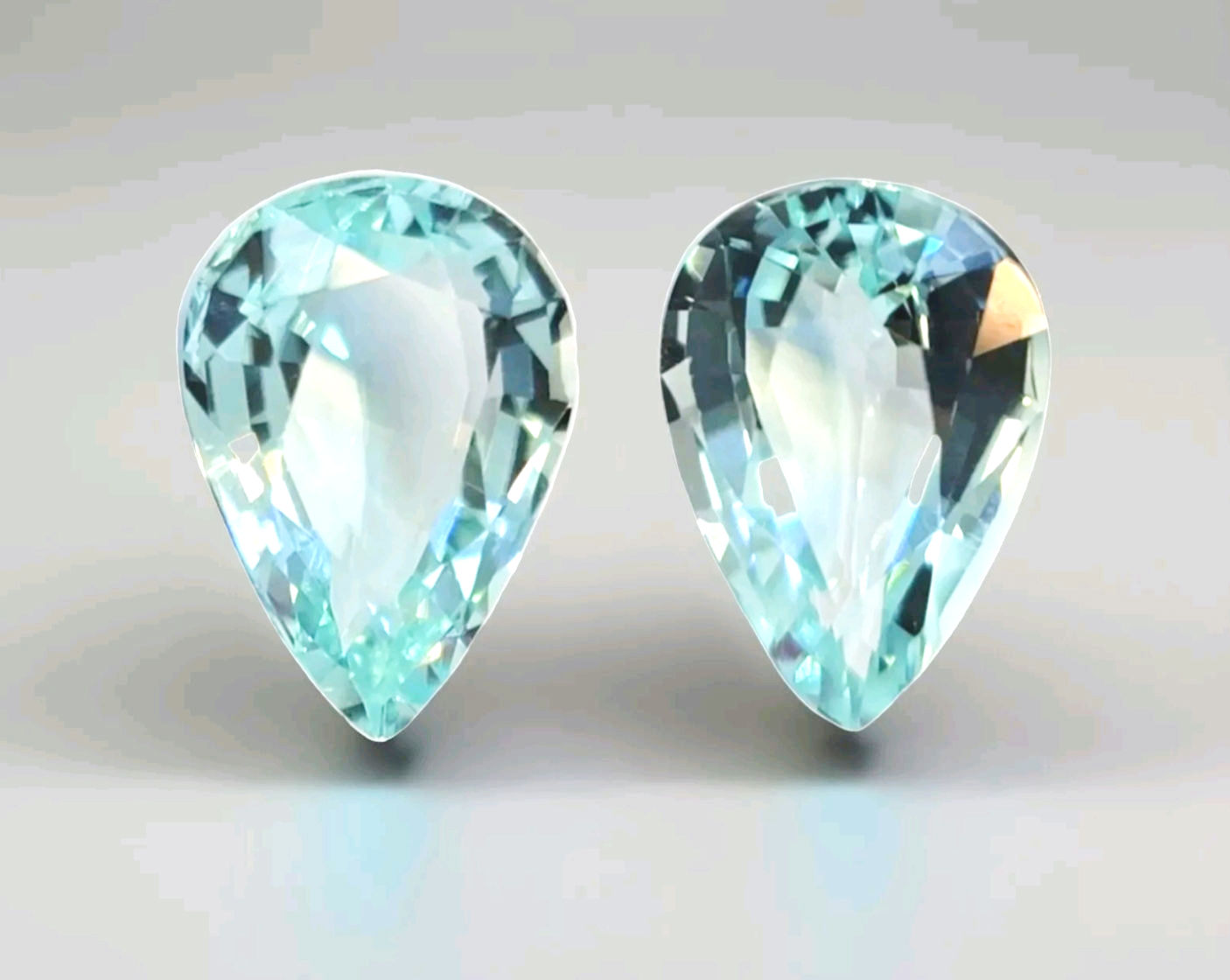 9.70 ct Pear shape natural Paraiba tourmaline pair loose gemstone for ear studs