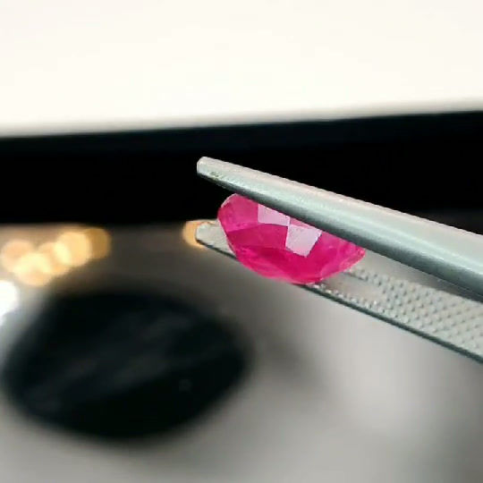 Thumbnail: 3.30 ct Unheated Natural Ruby Red color oval Loose Gemstone