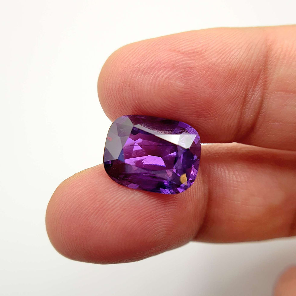 תמונה ממוזערת: 11.17 cts GRS certified Unheated purple Sapphire Sri Lanka cushion cut sapphire