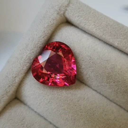 Thumbnail: 6.45 ct Natural Rubellite Tourmaline heart shape no heat gemstone