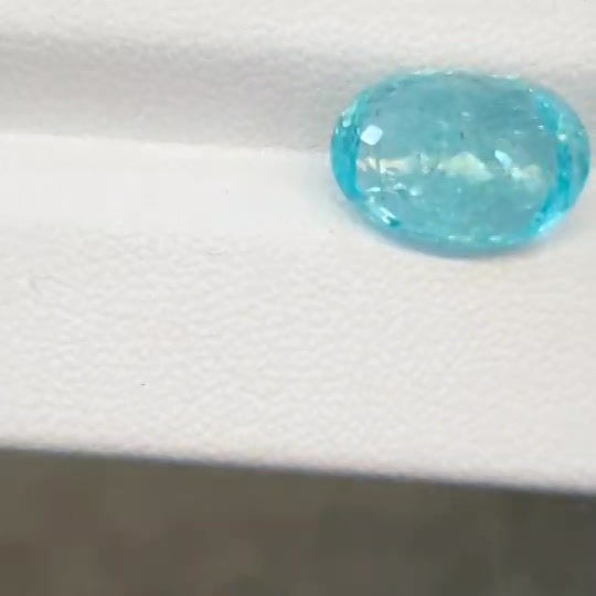 Pariaba tourmaline neon blue gemstone oval for ring, jewelry, pendants