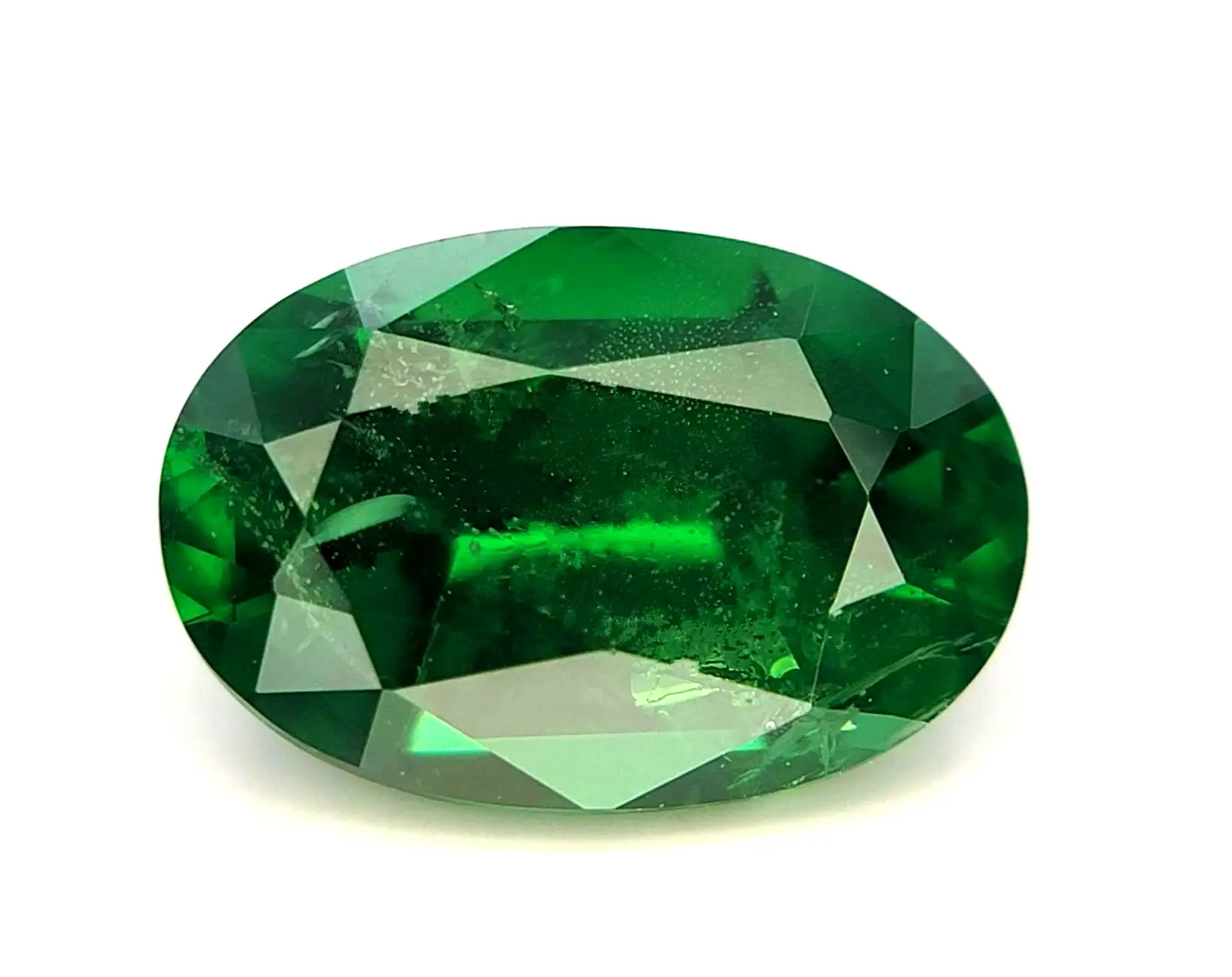 3.10 ct Tsavorite Garnet vivid green oval loose gemstone - Unheated