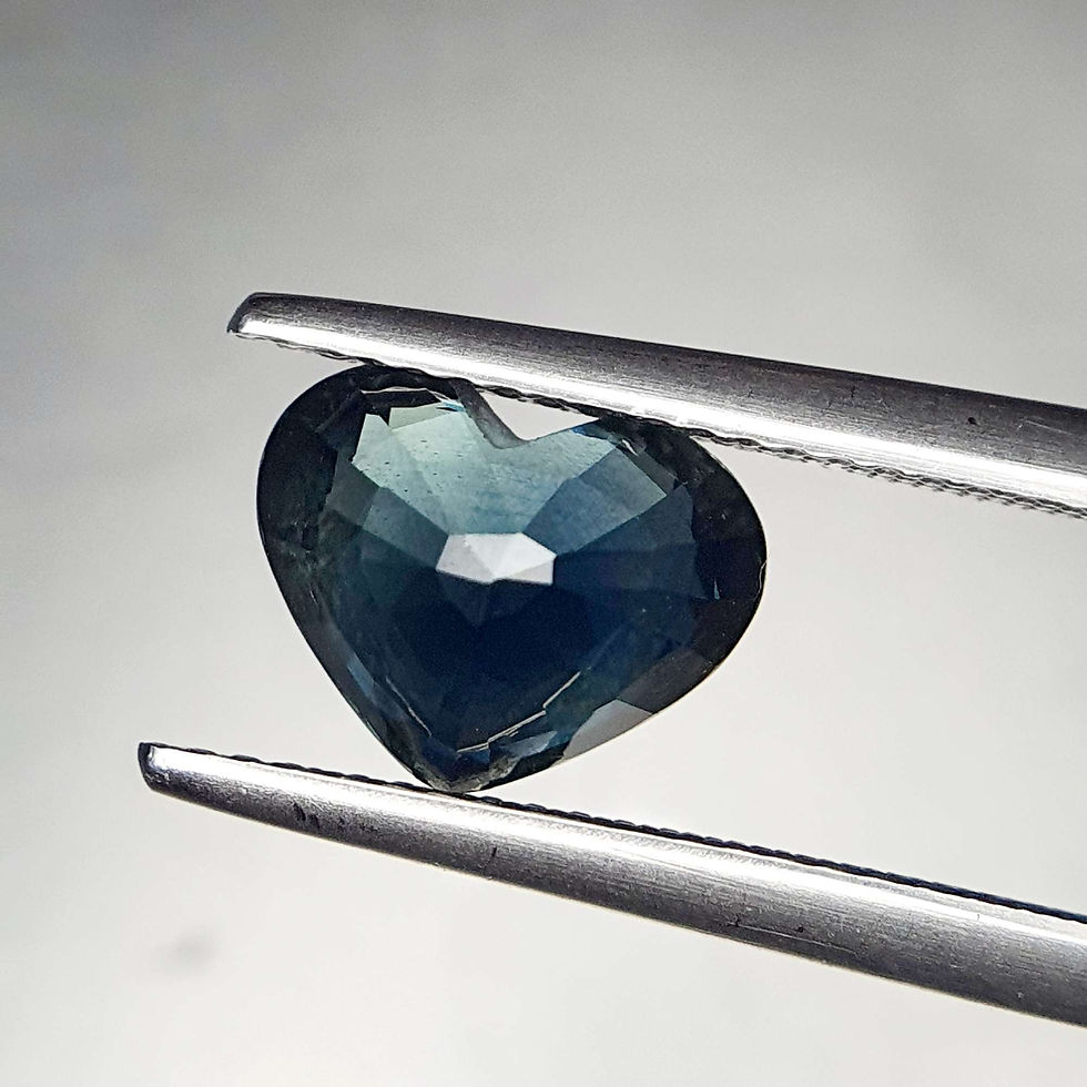 ภาพขนาดย่อ: 3.05 Certified Natural Blue Sapphire Heart cut from Thailand