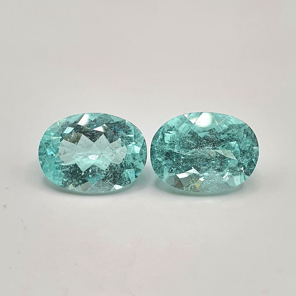الصورة المصغرة: 5.04 ct Natural Paraiba Tourmaline pair oval cut loose gemstone from Mozambiq