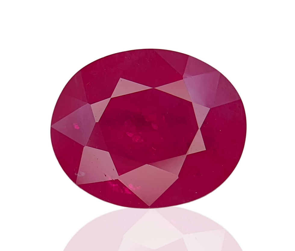 Certified 4.31 carat Natural Burmese Ruby oval cut loose gemstone
