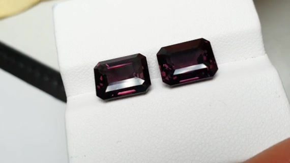 9.35 Ct GIA certified Burmese Purplish Pink Spinel Pair Octagon No Heat Gemstone for ear ring, stud