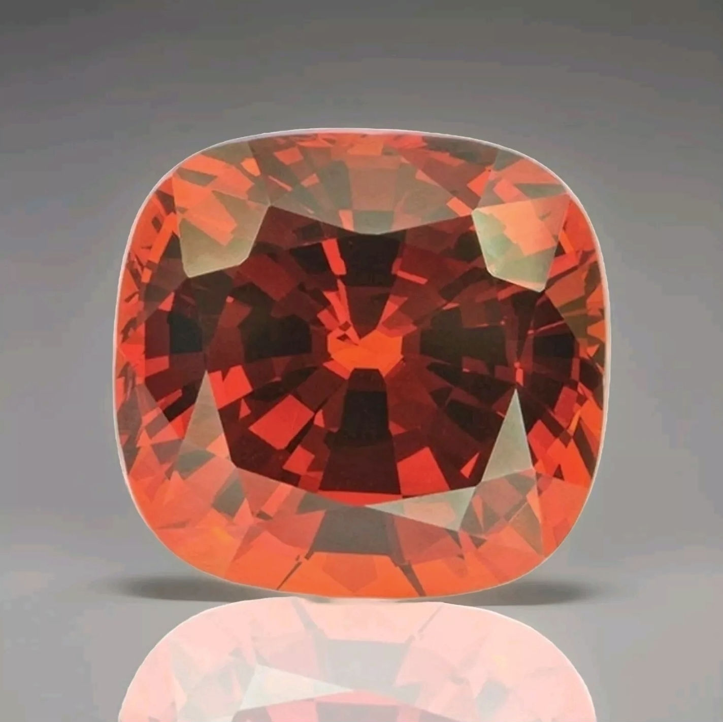 Natural spessartite garnet cushion cut fanta orange color loose gemstone for jewelry, ring or pendant