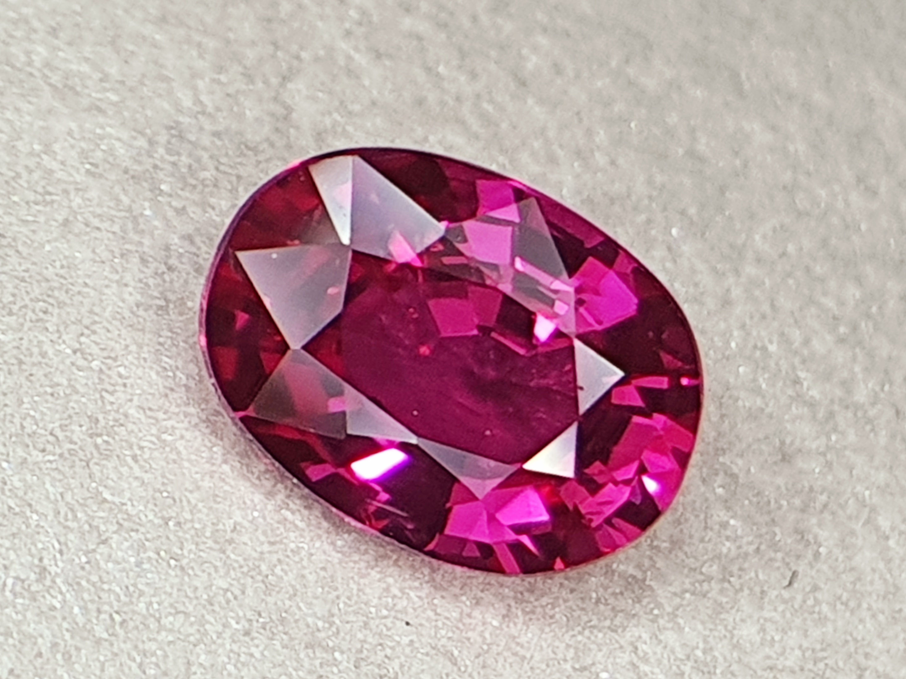 natural ruby purplish pink no heat gemstone