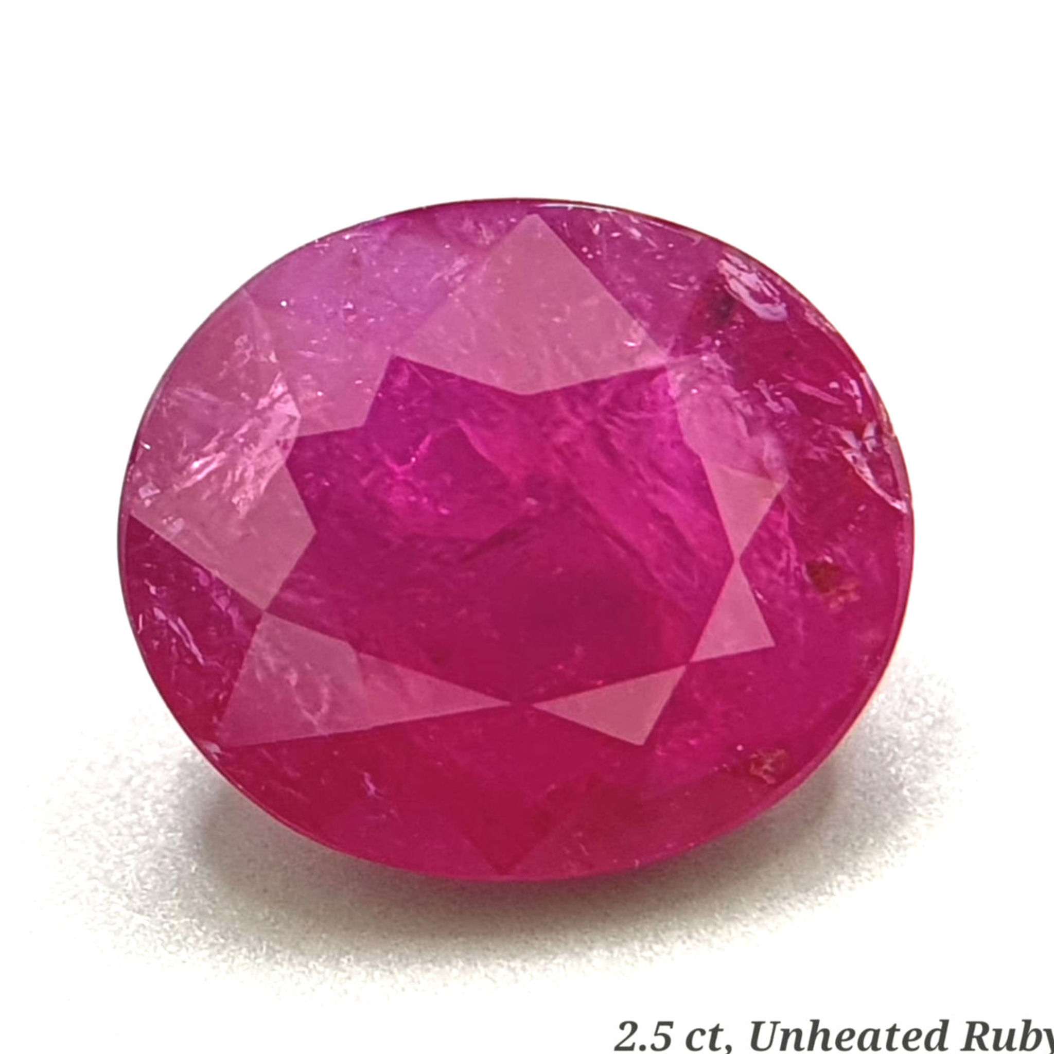 2.48 ct Natural Ruby Unheated (No Heat) Red Oval Shape Mozambique