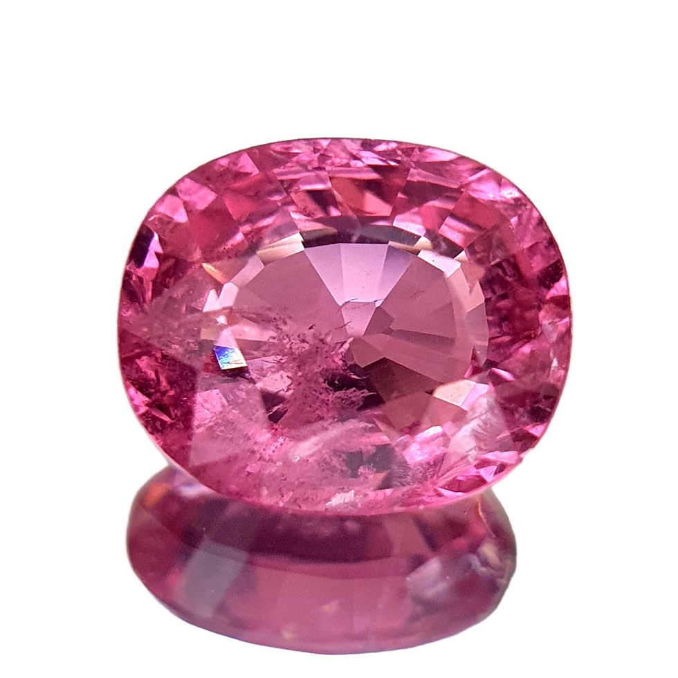 Imej kecil: Certified 2.48 Ct Neon orangish pink Mahenge Spinel cushion cut loose stone