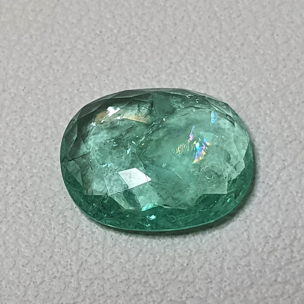 תמונה ממוזערת: Natural paraiba tourmaline greenish blue oval gemstone for jewelry