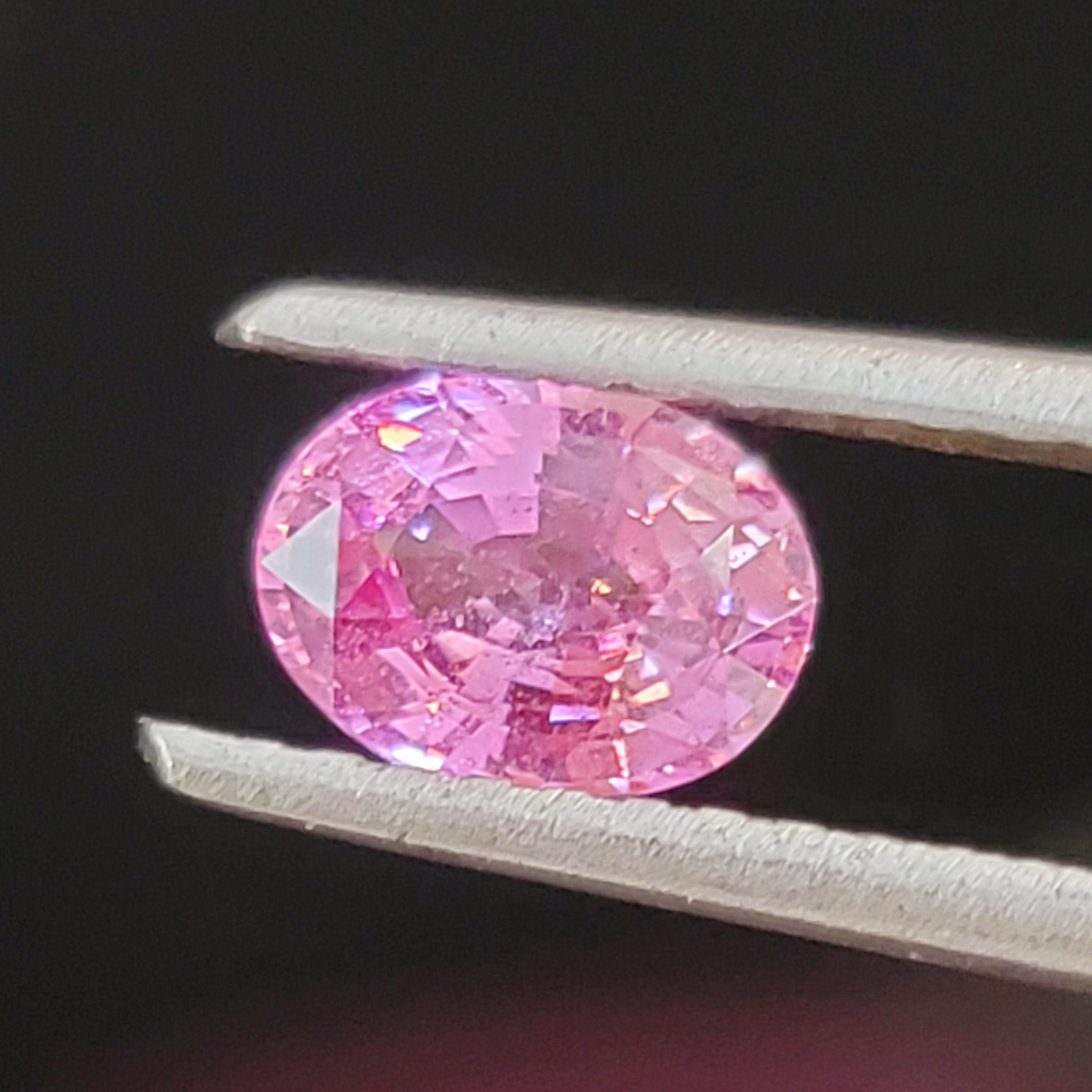 Natural Padparadscha Sapphire 1.57 ct, 7.8 x 5.9 No Heat oval from Sri Lanka