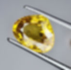 Natural yellow sapphire pear shape