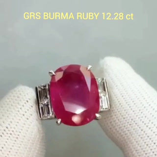 Миниатюра: 12.28 ct Auction grade GIA, GRS Certified  Burma Ruby Ring