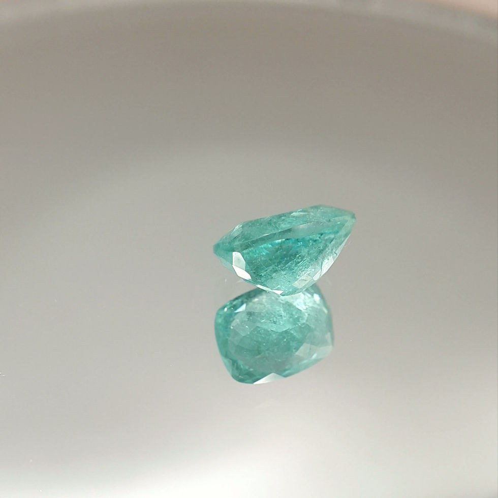 Миниатюра: 3.80 Natural Paraiba Tourmaline 10 x 7 Neon Blue cushion cut From Mozambique