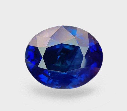 GRS certified Royal Blue Sapphire Madagascar 8.62 Ct Oval-cut
