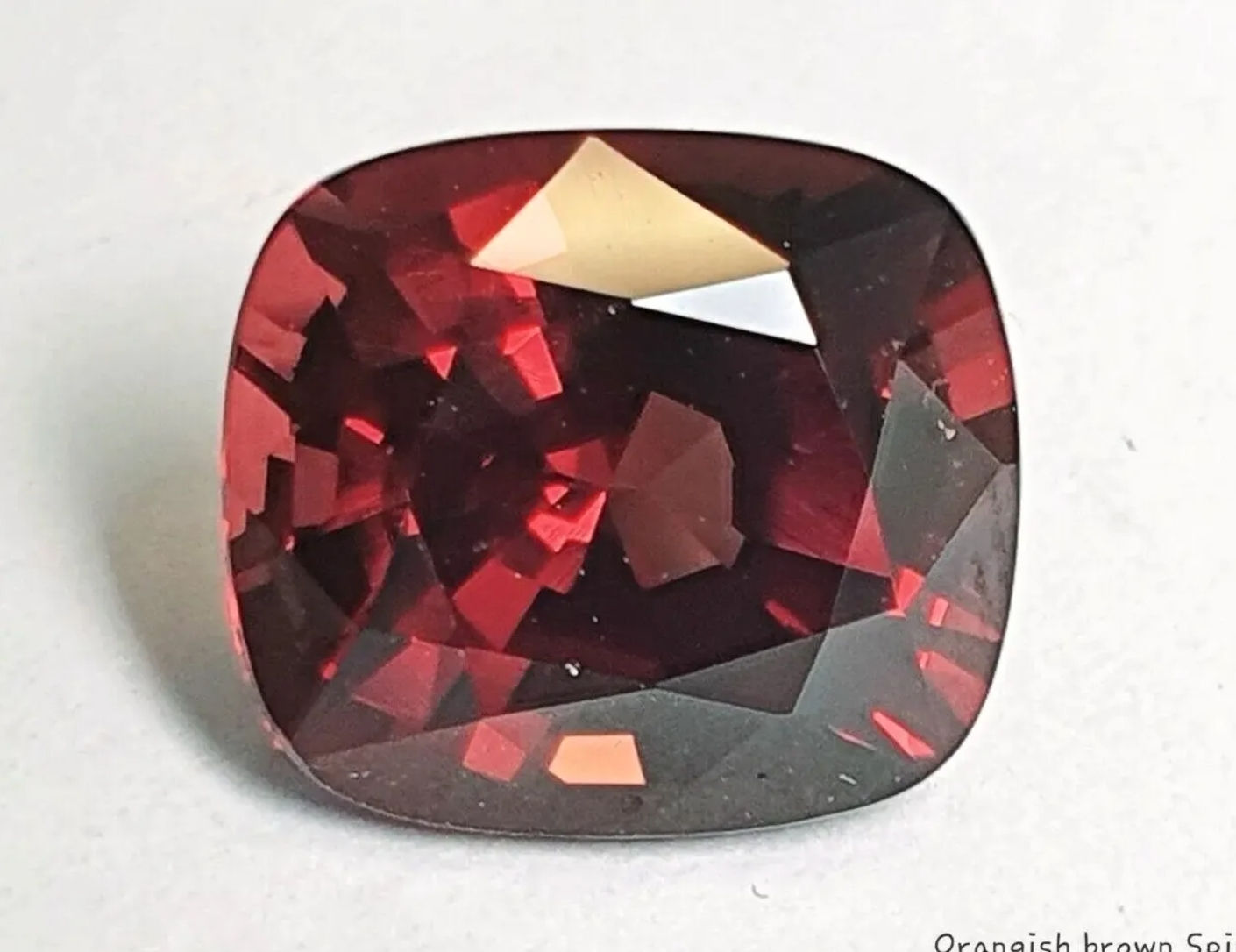 red spinel cushion cut gemstone burma