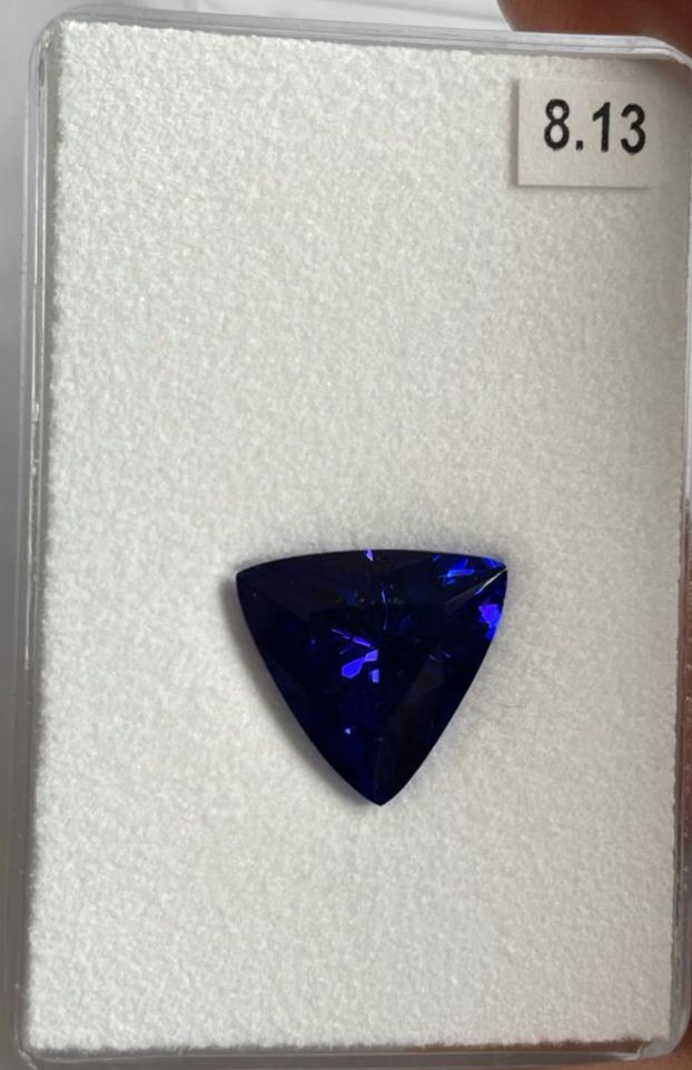 Thumbnail: 8.13 ct D Block AAA+++ Natural Tanzanite top quality.