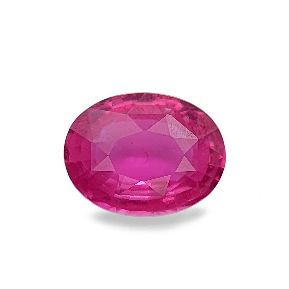 Unheated Ruby Pinkish Red Oval 3.54 ct - 10.8 x 8.2 mm Loose Gemstone
