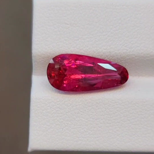 Imej kecil: 5.05 carat Natural Rubellite Tourmaline  No Heat Fancy pear shape gemstone